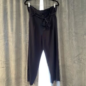 drapey paperbag pants